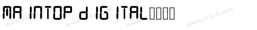 Maintop Digital字体转换